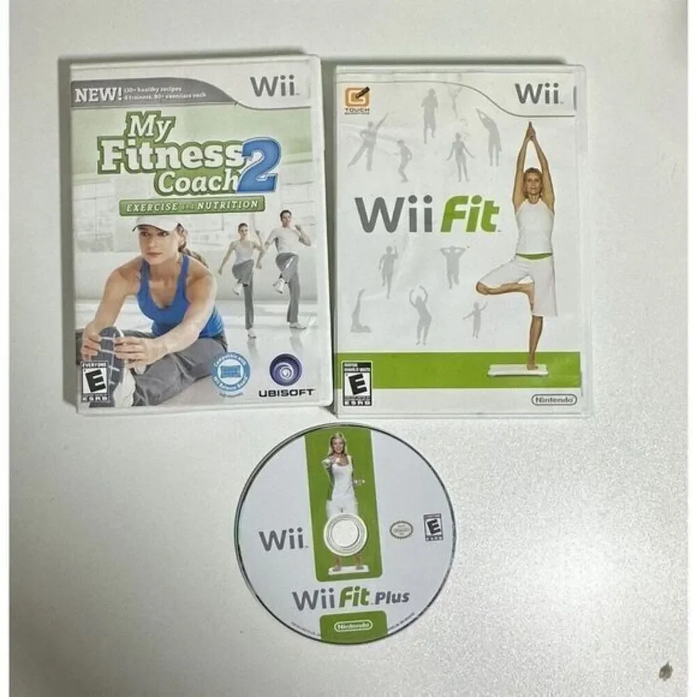 Lot Of 3 Games My Fitness Coach 2, Wii Fit And Wii Fit Plus (Nintendo Wii, 2008